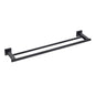 Miyili 23.6-Inch Matte Black Double Towel Bar - SUS 304 Stainless Steel Bathroom Towel Holder Rack - color: Matte Black, size: 24-Inch