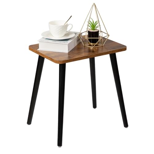 FORAOFUR Side Table, Rectangular Wooden Small End Table, Small Accent Table for Living Room, Bedroom and Balcony, Modern Side Tables for Spaces Home Decor, Easy Assembly | Wooden legs with modern rectangular design, fits living/bedroom, compact, quick ass