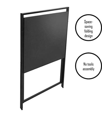 Urban Lifestyle Compact Folding Desk, Black - color: Black