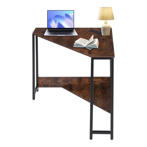 Corner Desk with Outlets, Small Desk for Limited Space, Modern Design with USB Ports and Power Sockets, Easy Assembly, Sturdy Construction for Home Office