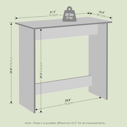 Arau Home Computer Desk, 32 Inch Writing Desk, Study Desk, for Small Spaces, Home Office, Study Room, Charcoal - color: Charcoal