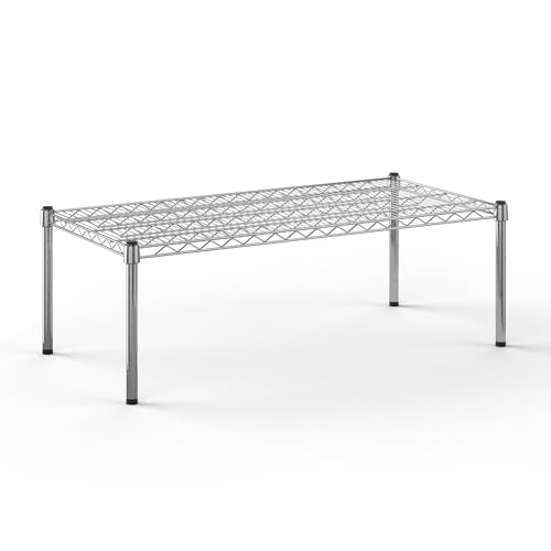 21" Deep x 42" Wide x 14" Height Wire Shelving Kit | 1-Tier | NSF Commercial Storage Rack Unit - size: 21" Deep x 42" Wide