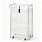 Utility Cart Cover Heavy Duty Dustproof Fits 17x13x31in Supply Cart | Frosted semi-transparent PVC cover keeps cart contents visible yet neat, moisture, and daily home clutter buildup - color: Frosted