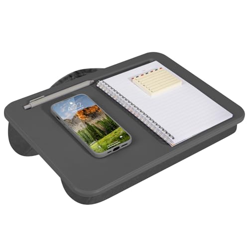 LAPGEAR Compact Lap Desk – Charcoal, Fits 14" Laptops - color: Charcoal, size: 14″ Laptop (Compact)