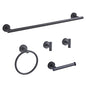 Matte Black Bathroom Hardware Set 5 Piece with Towel Racks for Bathroom, SUS304 Stainless Steel Bath Towel Bar Set, 24 Inch Wall Mounted Accessories Kit… - color: Matte Black