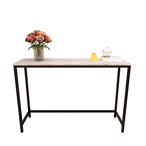 HOMERECOMMEND Console Table for Entryway Narrow Sofa Tables Entryway Table Rustic Narrow Entrance Console Tables Front Door Console Table Accent Table for Living Room Corridor Hallway White Oak - color: Black+maple, style: 41 Inchs