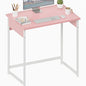 ALISENED Small Computer Desk, 30 Inch Home Office Desk, Computer Desk for Bedroom Study Writing, Compact Desk, Office Desk with Metal Frame, Pink - color: Pink, size: W-30in