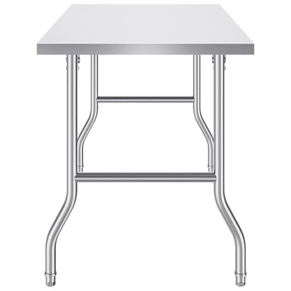 VEVOR Stainless Steel Foldable Work Table, 48 * 30 Inch Heavy Duty Food Outdoor Stainless Steel Worktable for Commercial Kitchen Restaurant - size: 48"*30" inch, style: Foldable