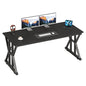 TVU Computer Desk, 55 inch Large Office Desk, Study Writing Table with Thicken Frame, Gaming Desk, Modern Simple Desk for Home Office, Black - color: Black, size: 55inch