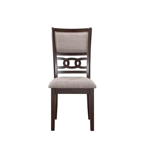 New Classic Furniture Gia Dining Chairs, Set of 2, Cherry Brown - color: Cherry, size: Set of 2, style: Dining Chair