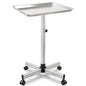 Salon Tray on Wheels, Salon Color Tray with Adjustable Height,Salon Rolling Tray Ideal Use As Metal Mayo Stand Tray,Tattoo Tray, Medical Tray, Dental Tray（Silver） - color: Silver