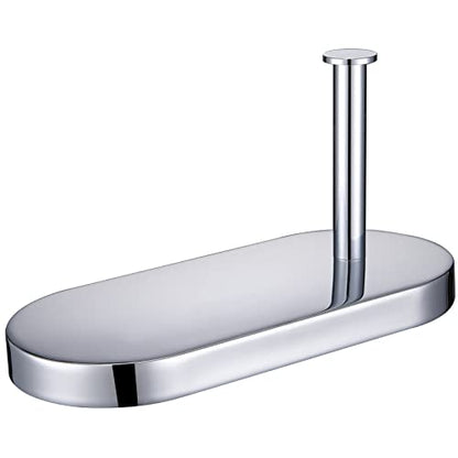 RANDOM Toilet Paper Holder with Phone Shelf, SUS 304 Stainless Steel Modern Bathroom Accessories Tissue Roll Dispenser Toilet Paper Holder Round,Polished Chrome.93088C - color: A-polished Chrome