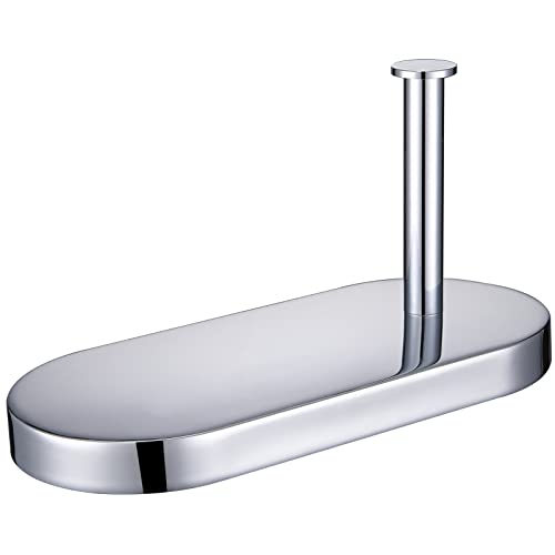 RANDOM Toilet Paper Holder with Phone Shelf, SUS 304 Stainless Steel Modern Bathroom Accessories Tissue Roll Dispenser Toilet Paper Holder Round,Polished Chrome.93088C - color: A-polished Chrome
