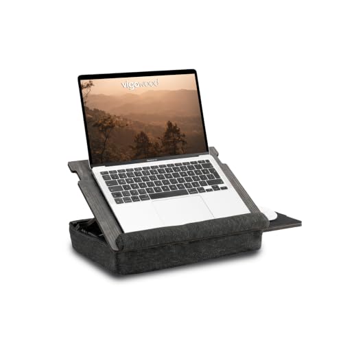 Laptop Tray with Cushion (Black) - color: Black