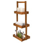 3-Tier Teak Shower Caddy, Bathroom Organizer with Towel Rack | Three-Tier Teak Organizer Keeps Toiletries, Towels and Toilet Paper within Reach, with a Stable Non-slip Base. - size: 3 Tier