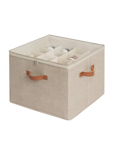 StorageWorks Shoe Organizer for Closet, Shoe Cubby Storage Containers with Adjustable Dividers and Clear Cover, Foldable Shoe Storage Box for Sandals, Sneakers, Fits up to 16 Pairs, Taupe | Fits up to 16 Pairs - color: Taupe, size: Medium