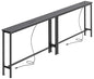 SUPERJARE 78.8 Inch Narrow Console Table with Outlet, Sofa Tables, Behind Couch Table, Long Entryway Tables with Charging Station, for Living Room, Black - color: Black, size: 5.7''D x 78.7''W x 29.7''H