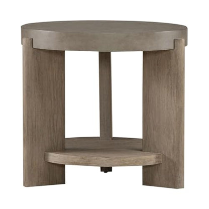 Liberty Furniture Affinity Opt 3 Piece Set - Oval Cocktail Table, 2 End Tables - Dusty Taupe Faux Concrete Tops - size: 3 Piece- Oval Cocktail Table, 2 End Tables