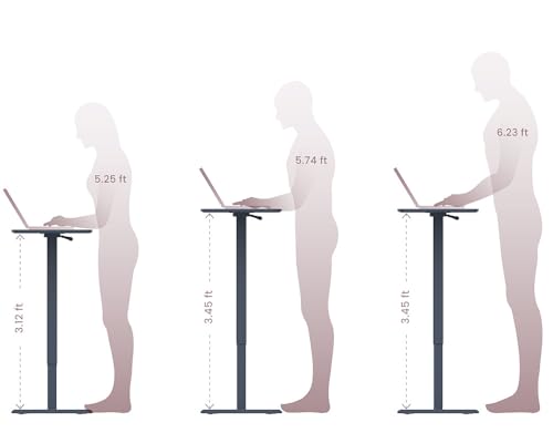 TopJob ANYDESK NEST Mobile Standing Desk, Portable with Hidden Wheels Non Folding, Sit Stand Desk, Computer Workstations, Home Use, Couch Side Table, Bedside Table, Kitchen Prep Table (Indigo) - color: Indigo