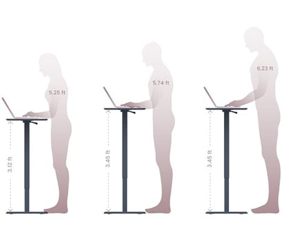 TopJob ANYDESK NEST Mobile Standing Desk, Portable with Hidden Wheels Non Folding, Sit Stand Desk, Computer Workstations, Home Use, Couch Side Table, Bedside Table, Kitchen Prep Table (Indigo) - color: Indigo