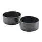 SPUNKYJUNKY Ceramic Dog and Cat Bowls 2 Pack, 5.1'' Dog and Cat Food Water Double Feeding Bowls Non-Slip for Cats and Puppy Small Sized Breed Dogs Microwave Dishwasher Safe - 13.5 OZ, 2pcs, Paw Black - color: Paw Black - Only Bowls*2, size: 5.1 in - 1.7 c