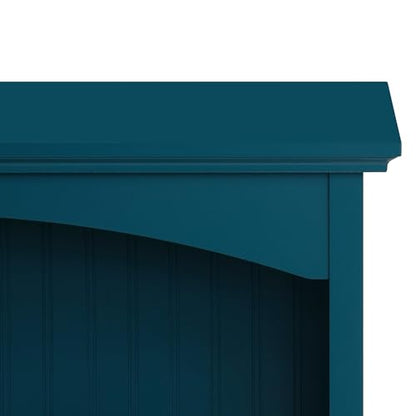 eHemco 3 Tier Bookcase with 2 Arched Supports, 40 Inches, Blue - color: Blue, size: 3 Tier