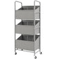 STO STO 3-Tier Vertical Rolling Laundry Hamper, Removable Bags, Gray Faric | 120L Capacity, Space-Saving Vertical Design, Rust-Resistant Steel Frame, Lockable Wheels, Ideal for Apartments & Small Spaces - color: Gray Faric, size: 3-Tier