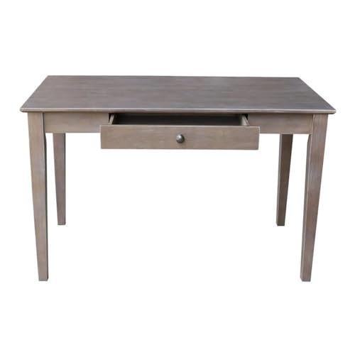 International Concepts Writing Desk with Drawer - color: Washed Gray Taupe