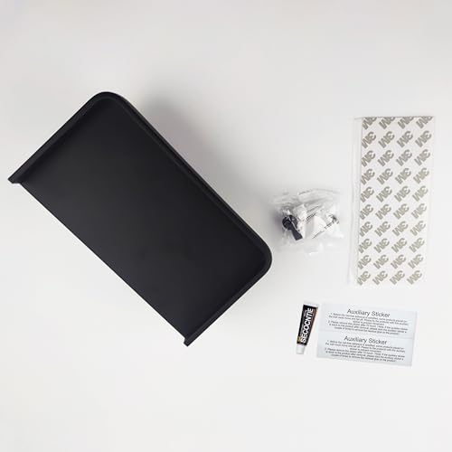 Toilet Paper Holder with Phone Shelf, Adhesive or Screw Wall Mount Toilet Tissue Roll Holder-Black - color: Black