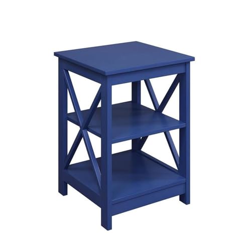 Convenience Concepts Oxford End Table 15.75" - Modern Living Room Table with Storage Shelves, Transitional Nightstand Side Table for Home Decor and Display, Cobalt Blue - color: Cobalt Blue