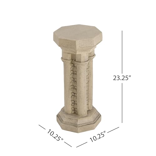 Pedestal Column Plant Stand, 23.25 Inch, Indoor and Outdoor