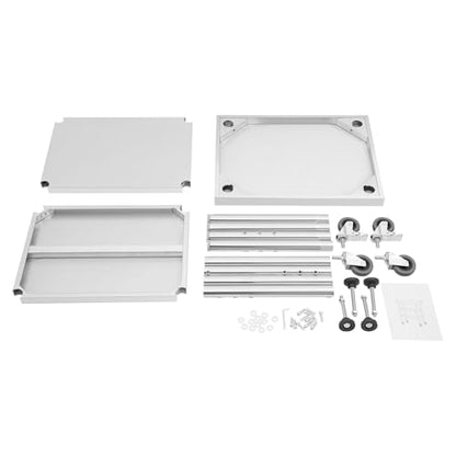 24"x18"x35" 3-Tier Industrial Workstation, Heavy Duty Stainless Steel Table with Adjustable Shelves, 425 lbs Top Load, 4 Swivel Casters and Leveling Feet for Home or Commercial Use - size: 24 X 18 X 35 Inches