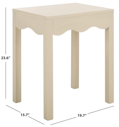 SAFAVIEH Home Collection Litith Sand Square Wave Accent Table - color: Sand