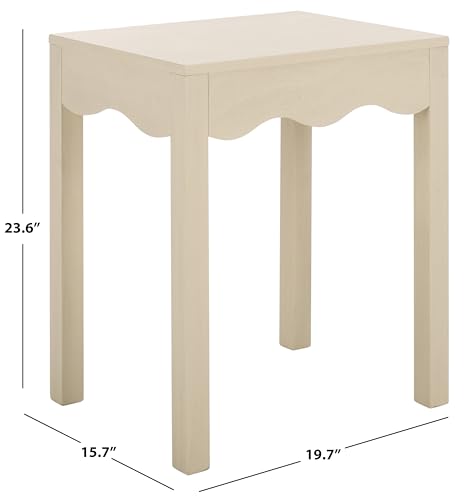 SAFAVIEH Home Collection Litith Sand Square Wave Accent Table - color: Sand