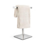 Bathroom Hand Towel Holder Stand，T-Shape Hand Towel Holder Stand SUS304 Stainless Steel for Bathroom，Kitchen or Vanity Countertop - color: Square Silver