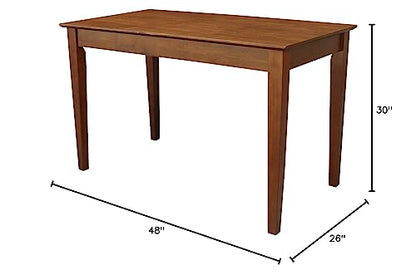 IC International Concepts, Writing Desk With Drawer, Solid Wood, Real Parawood, 48" W x 26" D x 30" H, Easy Assembly, Espresso - color: Espresso