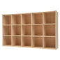 Gdrasuya10 15 Cube Book Shelf, 3 Tier Wood Long Cube Storage Organizer Bookcase, 59" Horizontal Console Closet Bookshelf, TV Stand for Entryway, Display Cabinet Book Case for Office - size: 15 Cubes