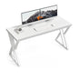 LITTLE TREE 55 Inch Large Simple Industrial Computer Desk Study Writing Table Home Office Workstation,White - color: White