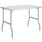 VEVOR Stainless Steel Foldable Work Table, 48 * 30 Inch Heavy Duty Food Outdoor Stainless Steel Worktable for Commercial Kitchen Restaurant - size: 48"*30" inch, style: Foldable