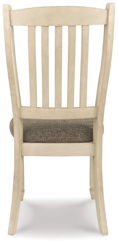 Signature Design by Ashley Bolanburg 20" Upholstered Dining Room Chair, Set of 2, Antique White - color: White