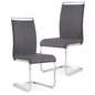Baysitone Modern Dining Chairs Set of 2, Side & Kitchen Chairs with Faux Leather Padded Seat High Back, for Dining, Kitchen, Living Room - Grey - color: Grey, size: Set of 2