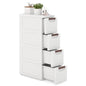 4-Drawer Narrow Storage Cabinet, Slim Rolling Cart (7.5"x16.5"x29.5") | Mobile Plastic Cart Container | Pull Handles & Built-in Wheels | For Living Room, Kitchen, Bathroom, Office - size: 7.5"x16.5"x29.5" (4 Drawer)