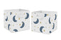 Sweet Jojo Designs Moon and Star Foldable Fabric Storage Cube Bins Boxes Organizer Toys Kids Baby Children's - Set of 2 - Navy Blue and Gold Watercolor Celestial Sky Gender Neutral Outer Space Galaxy - color: Moon Bear