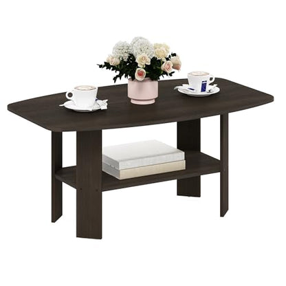 Furinno Simple Design Coffee Table, Dark Brown - color: Dark Brown, size: Coffee Table