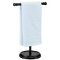 Hand Towel Holder Stand, Free Standing Towel Rack Stand with Stainless Steel Base, Rust-Proof Towel Bar for Bathroom Kitchen Countertop (Black) - color: Black