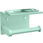 Toilet Paper Holder with Shelf Wall Mounted Toilet Paper Roll Dispenser | Heavy Duty Stainless Steel Mint Green - color: K-mint Green