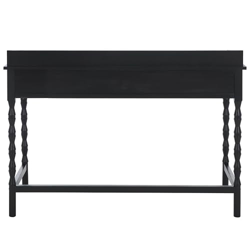 SAFAVIEH Home Collection Astaroth Matte Black 2-Drawer Computer Table Office Writing Desk - color: Matte Black
