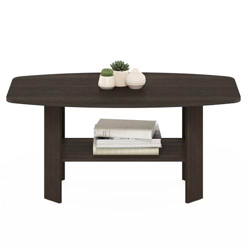 Furinno Simple Design Coffee Table, Dark Brown - color: Dark Brown, size: Coffee Table