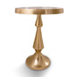 OBJET D'ART Larissa Medium Round Metal Side Table, 21.5" H | Vintage Metal Accent, Accent Table, Pedestal, Cocktail, Drink Table, Living Room, Small Spaces, Larissa, Easy to Display - style: Larissa Grande