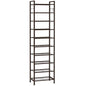 usikey 10 Tiers Narrow Shoe Rack 20-30 Pairs, Sturdy Metal Tall Shoe Rack Shelf with 4 Hooks, Slim Shoe Storage with Metal Shelf, Space Saving Vertical Shoe Organizer for Closet Entryway, Bronze - color: 10 Tier ( 17.9 X 11 X 69.2 Inches)-bronze